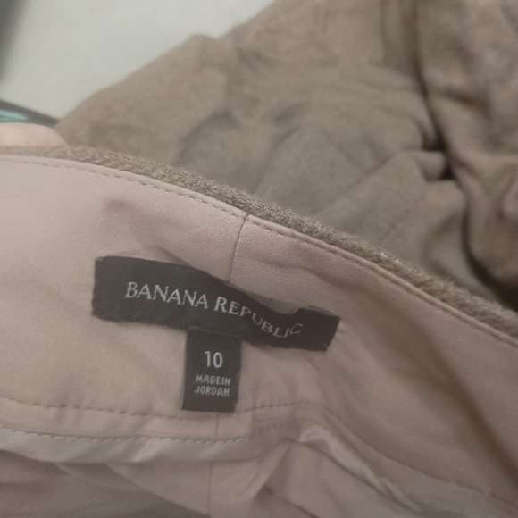 BANANA REPUBLIC WOMENS LADIES 10 WOOL PANTS TROUSERS FALL WINTER NEUTRAL $128 - Picture 5 of 5